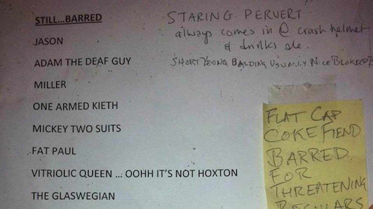 The most incredible list of people have been barred from this pub in south London