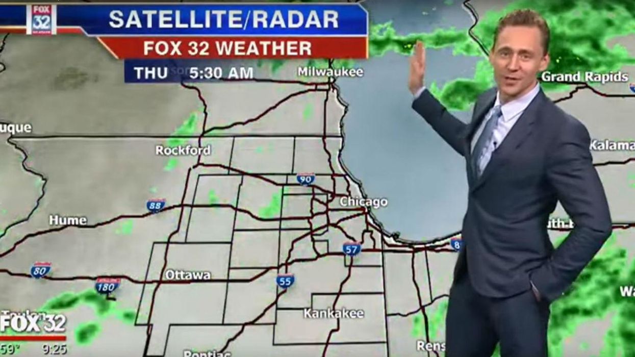 Tom Hiddleston bumbling his way through a weather forecast is absolutely brilliant