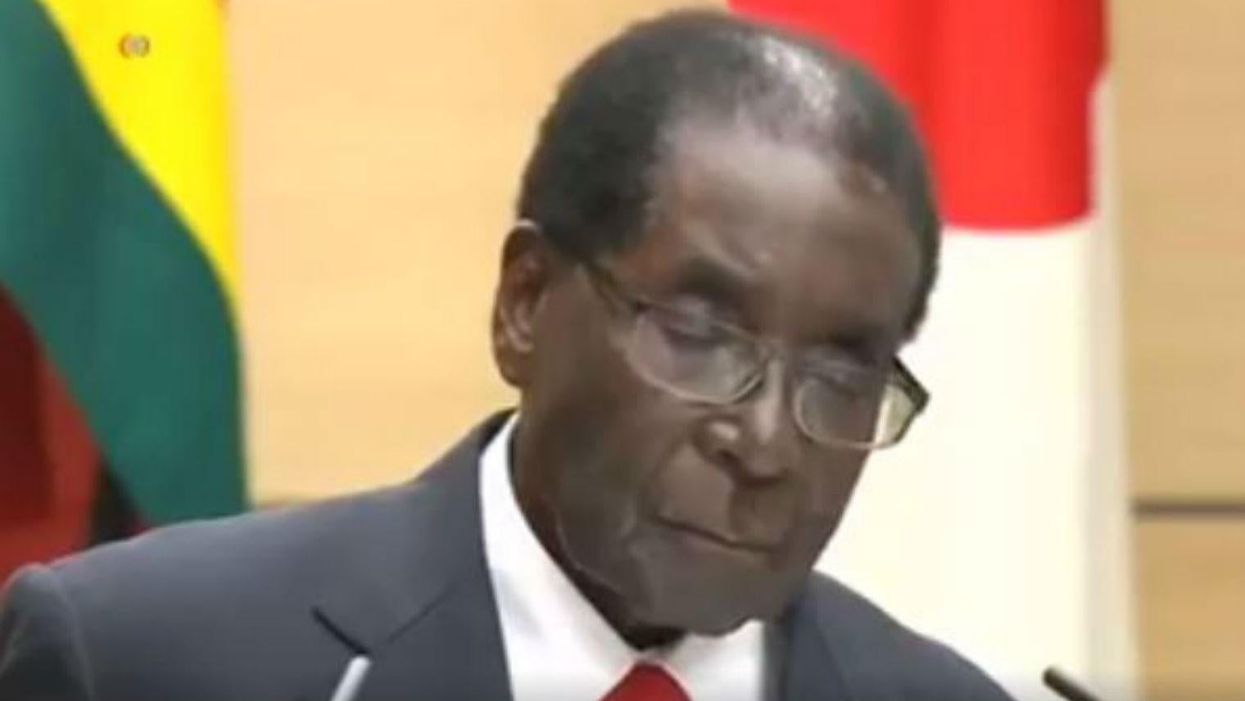Japan's prime minister was not impressed with Robert Mugabe falling asleep during their joint press conference