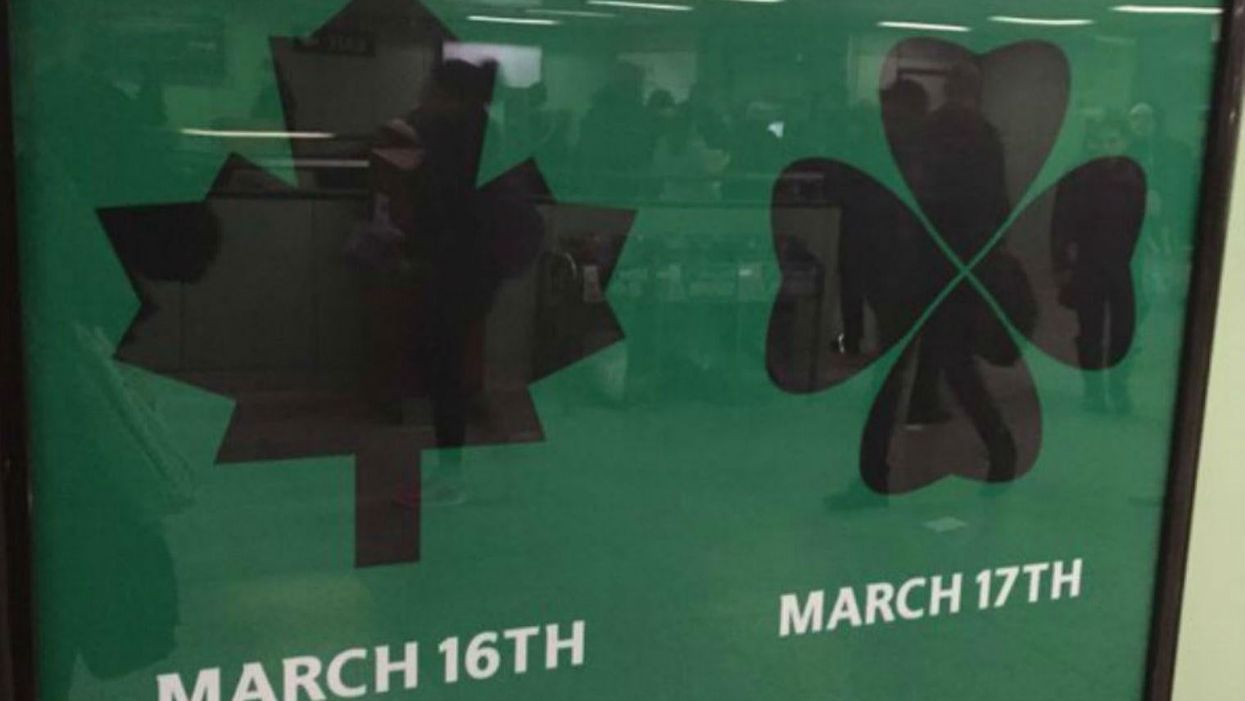 Can you spot the obvious problem with this St Patrick's Day poster?