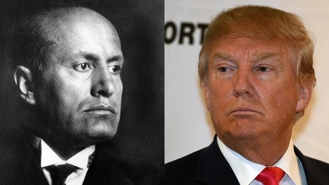 Donald Trump apparently can't tell the difference between his own words and those of a fascist dictator