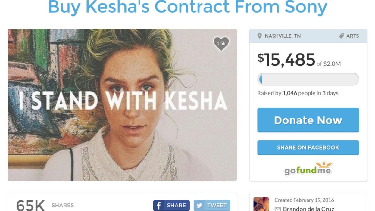 People are now crowdfunding to buy Kesha out of her recording contract