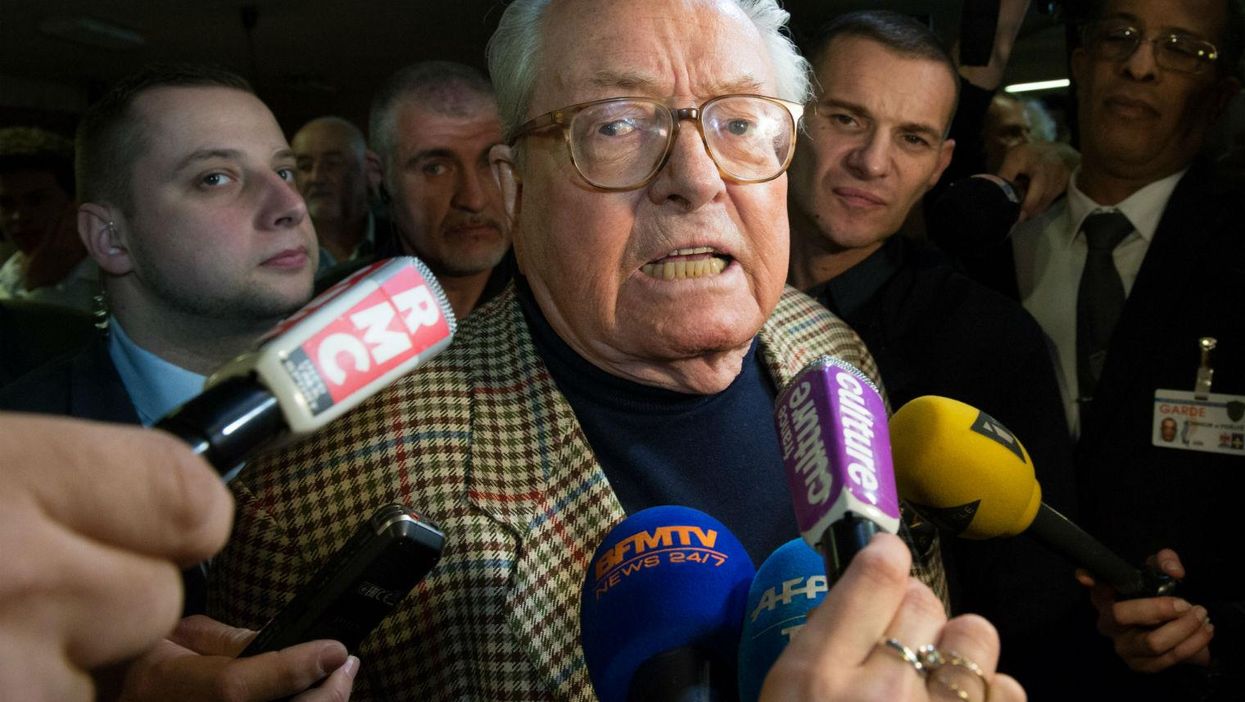 The dancer who took a selfie with Front National founder Jean-Marie Le Pen has been fined just one euro
