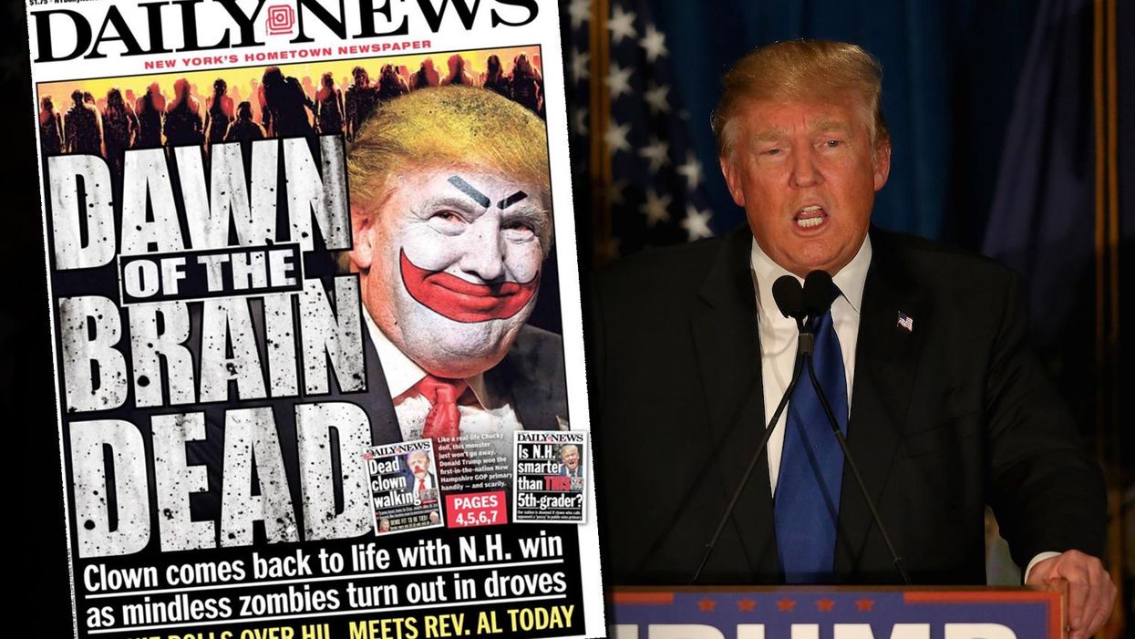 The New York Daily News has printed a very New York Daily News front page after Donald Trump's victory in New Hampshire