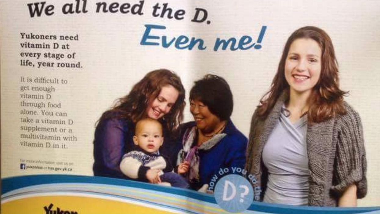 A public health campaign in Canada is asking people 'Are you getting enough D?'