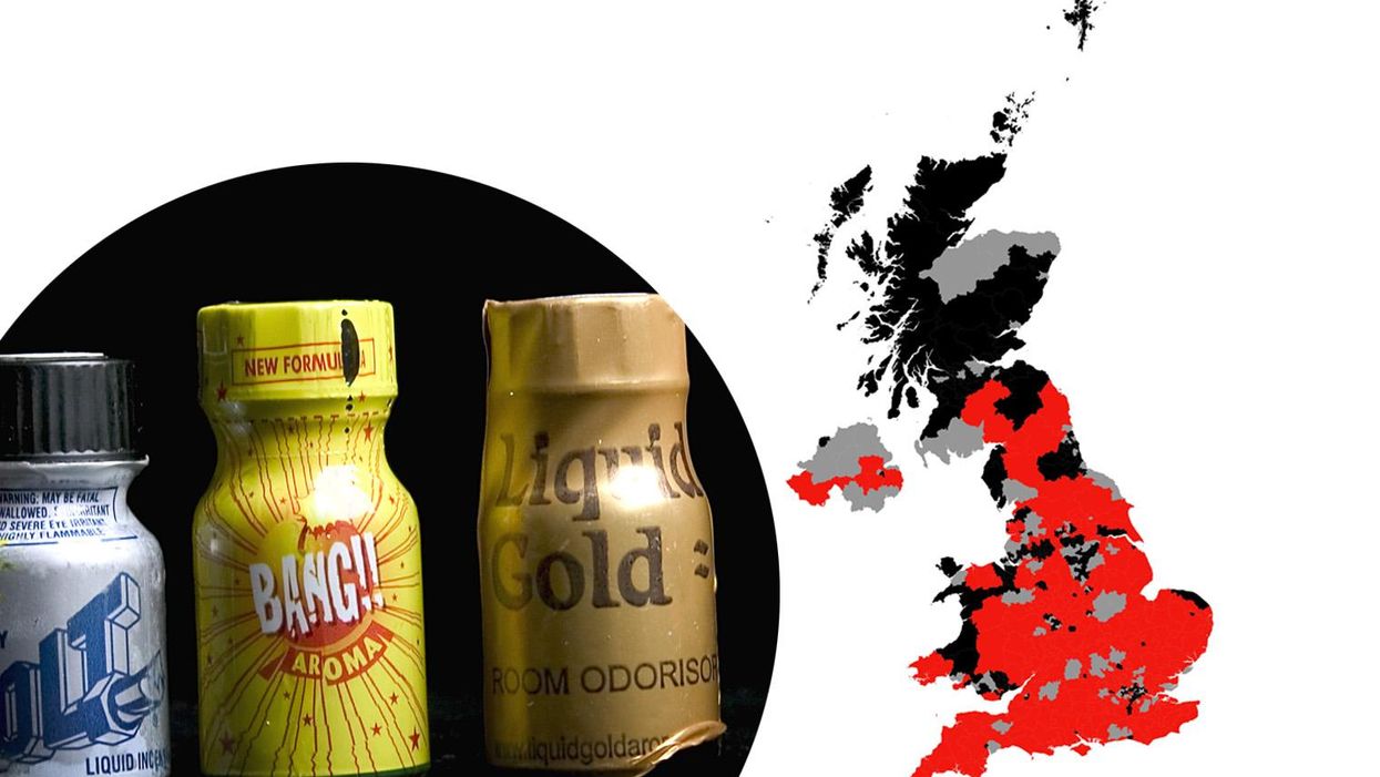 This map can tell you whether your MP voted to keep poppers legal