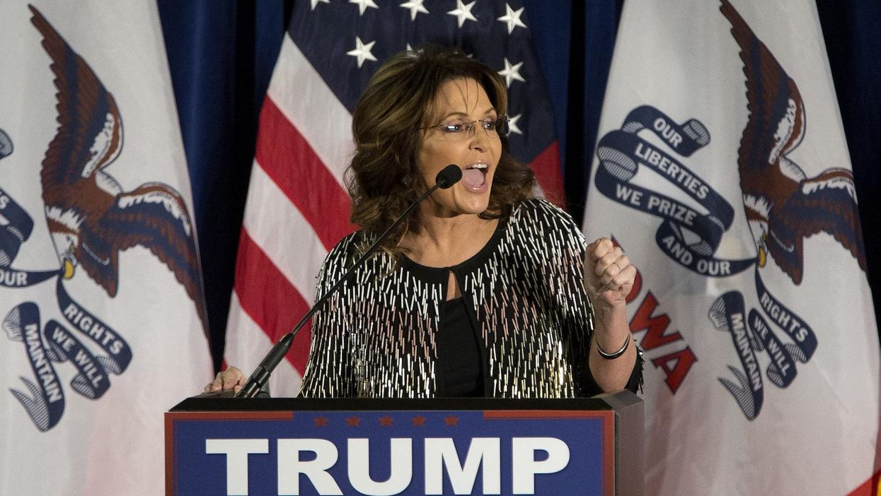 This front page sums up how everyone feels about Sarah Palin backing Donald Trump