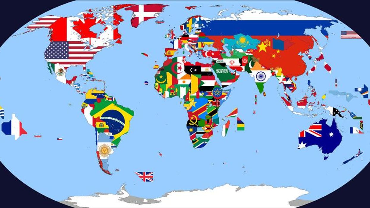 This flag map of the world shows that any representation of territories can get people angry