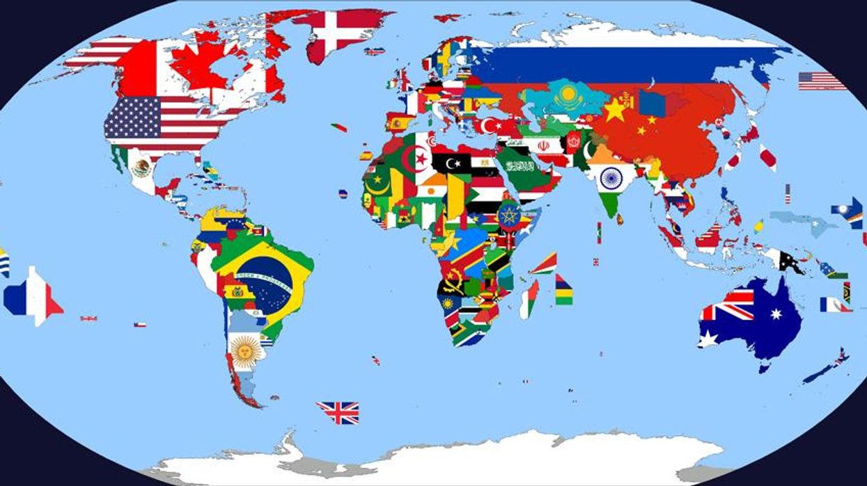 This flag map of the world shows that any representation of territories can get people angry
