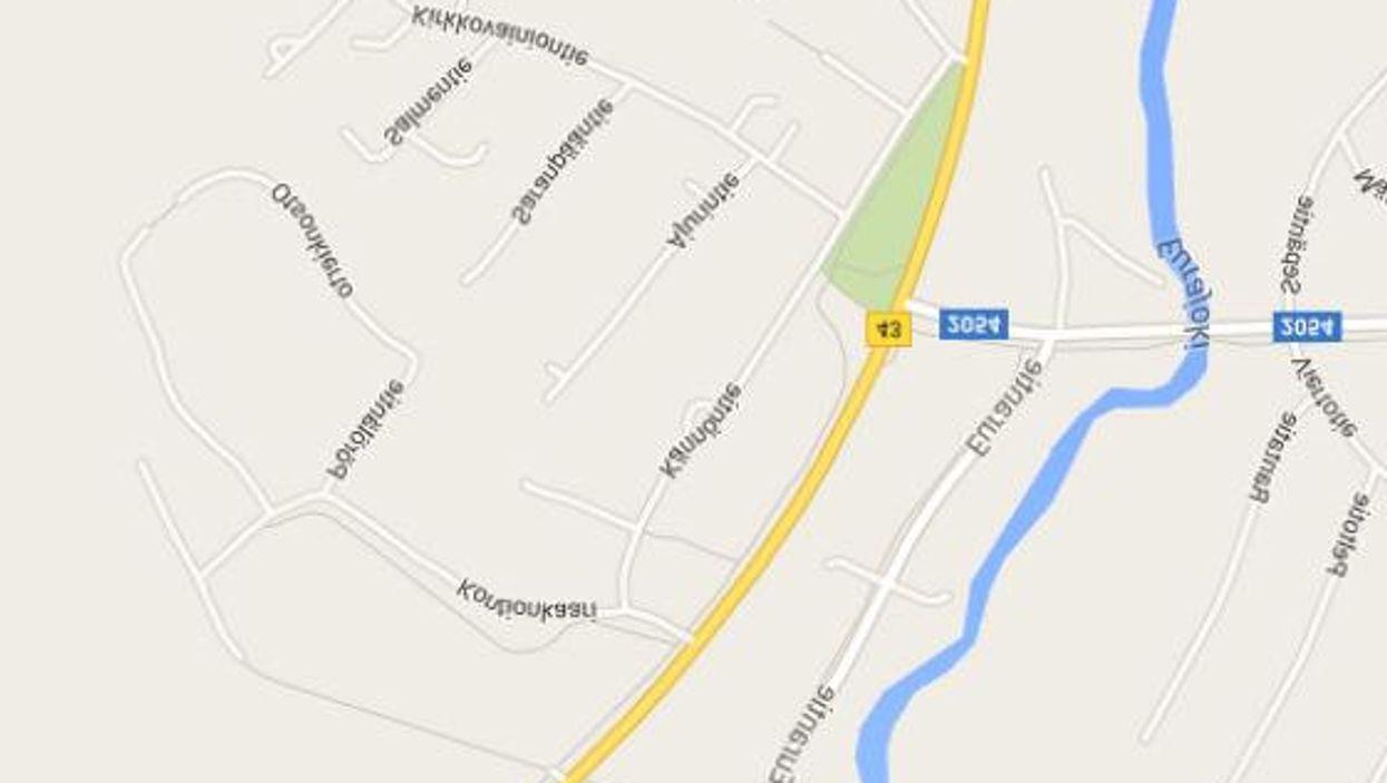 There was an incredible mirror image city map reflected in the night sky over Finland