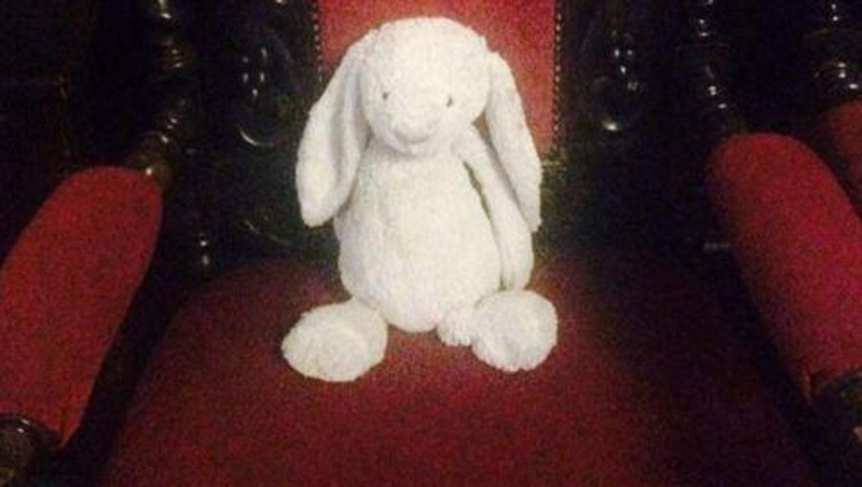 A lost toy bunny rabbit got the holiday of a lifetime until its owner came back