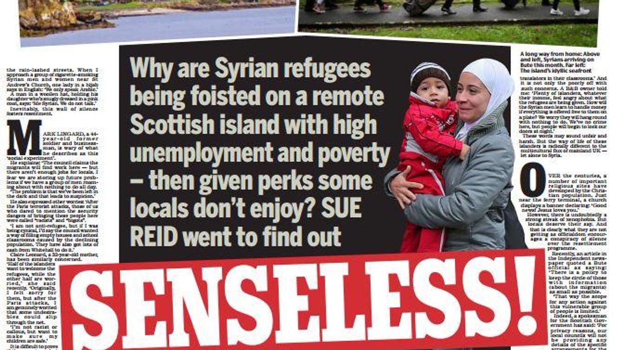 Syrian refugees are trying to lead normal lives in Scotland and the Daily Mail isn't happy about it