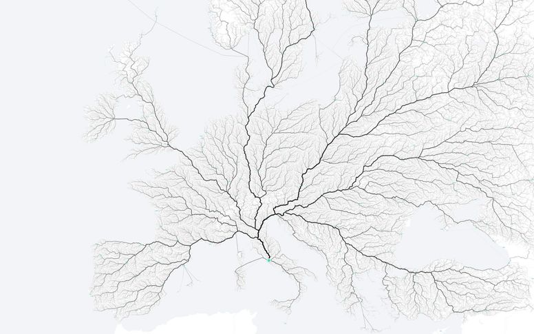 All Roads Lead To Rome Map The Beautiful Maps That Show All The Roads Leading To Rome | Indy100 |  Indy100