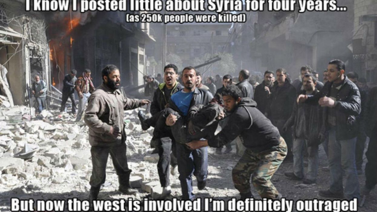 People are making fake memes to point out the Syrian civil war is actually quite complicated