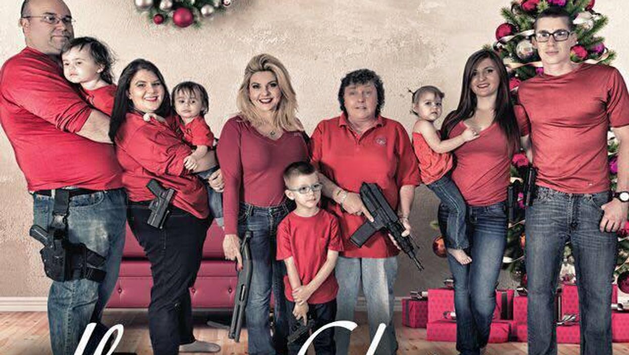 This gun-loving Republican and her gun-loving family celebrate Christmas with guns