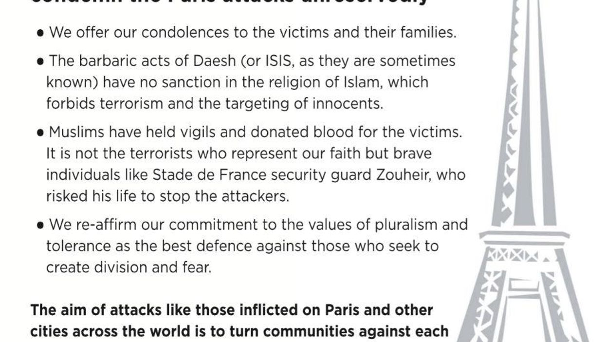 British Muslims are literally paying to condemn Isis. So everyone can stop going on about it now