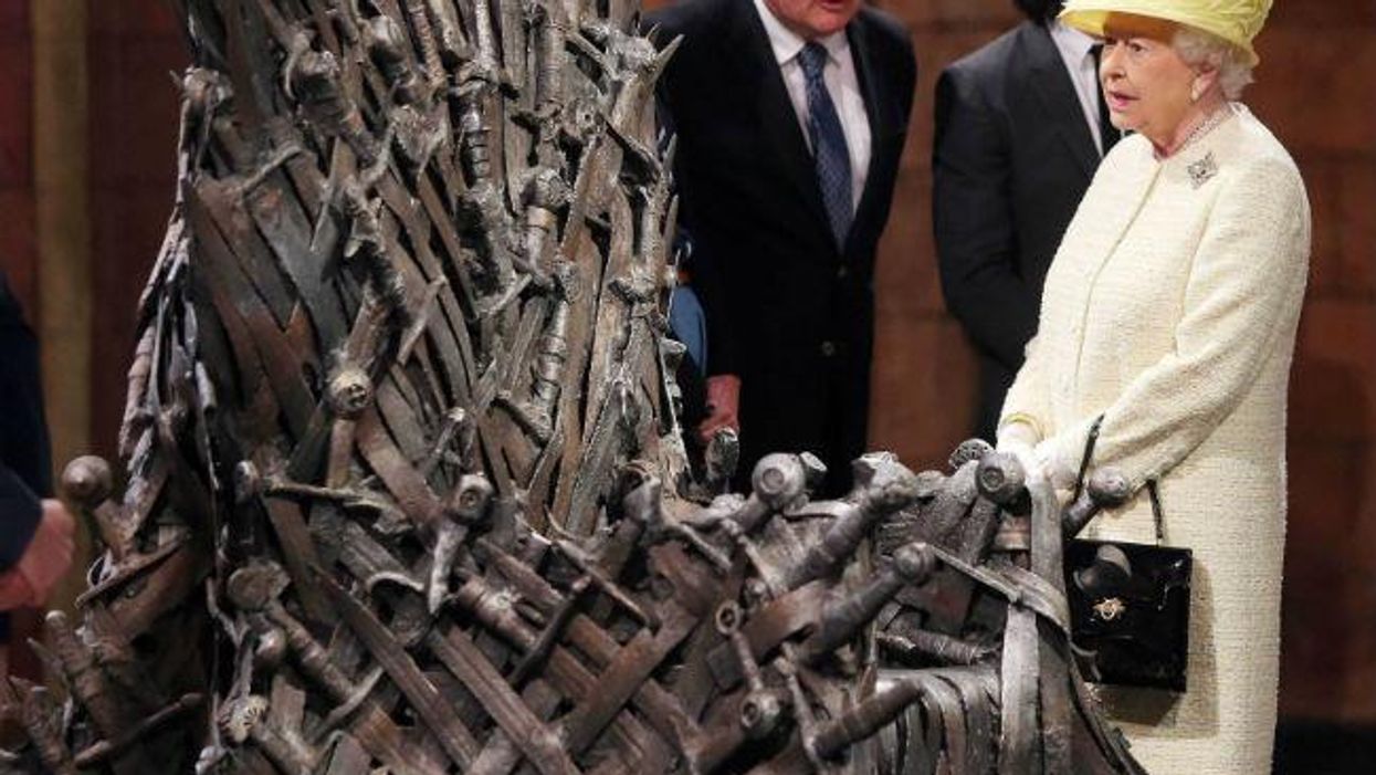 Jon Snow is literally sitting on the Iron Throne