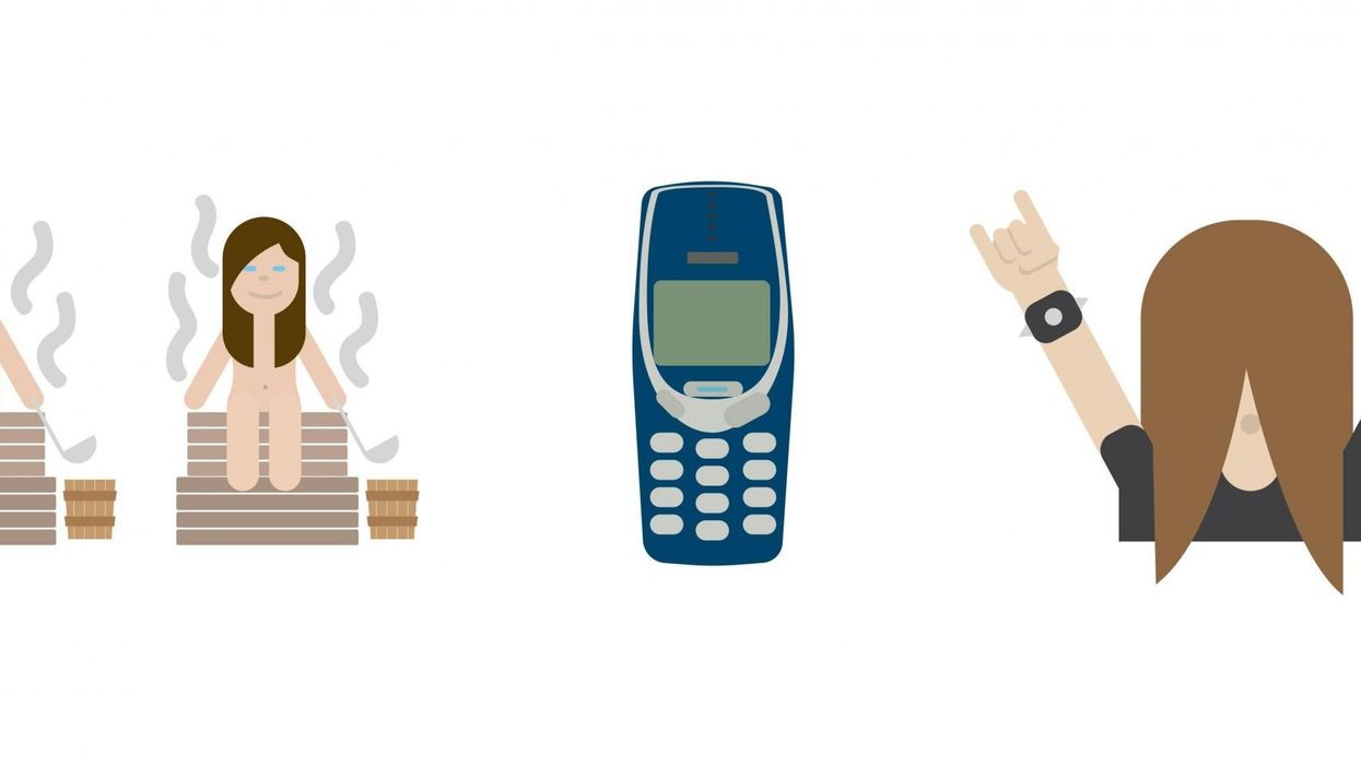 Finland is releasing national emoji of naked people in saunas, Nokia phones and headbangers