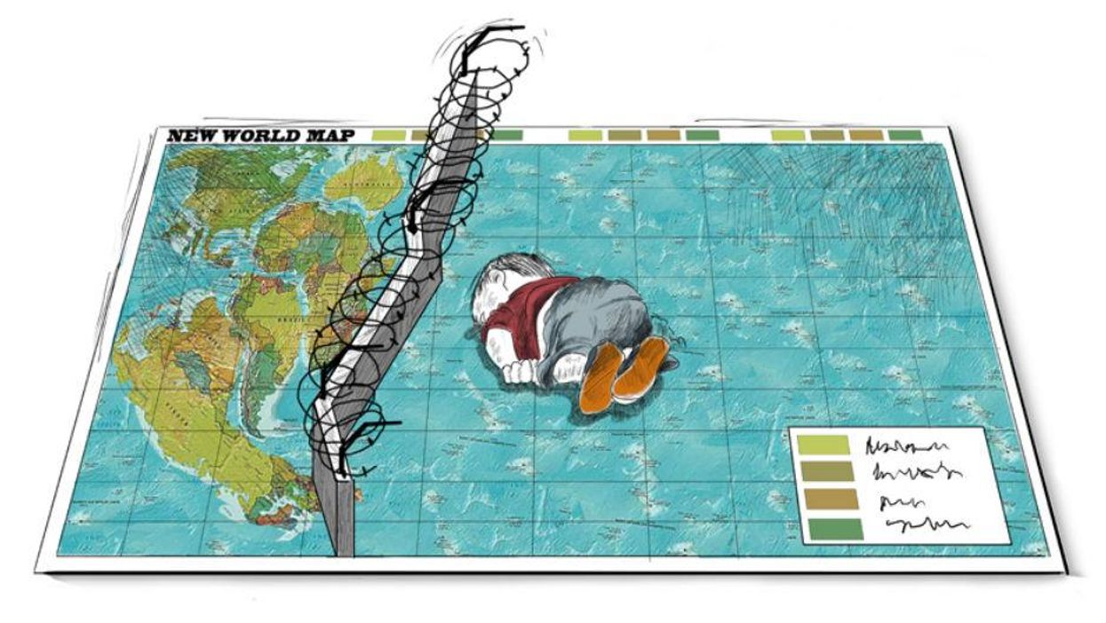 This cartoon says a lot about the world's response to the refugee crisis