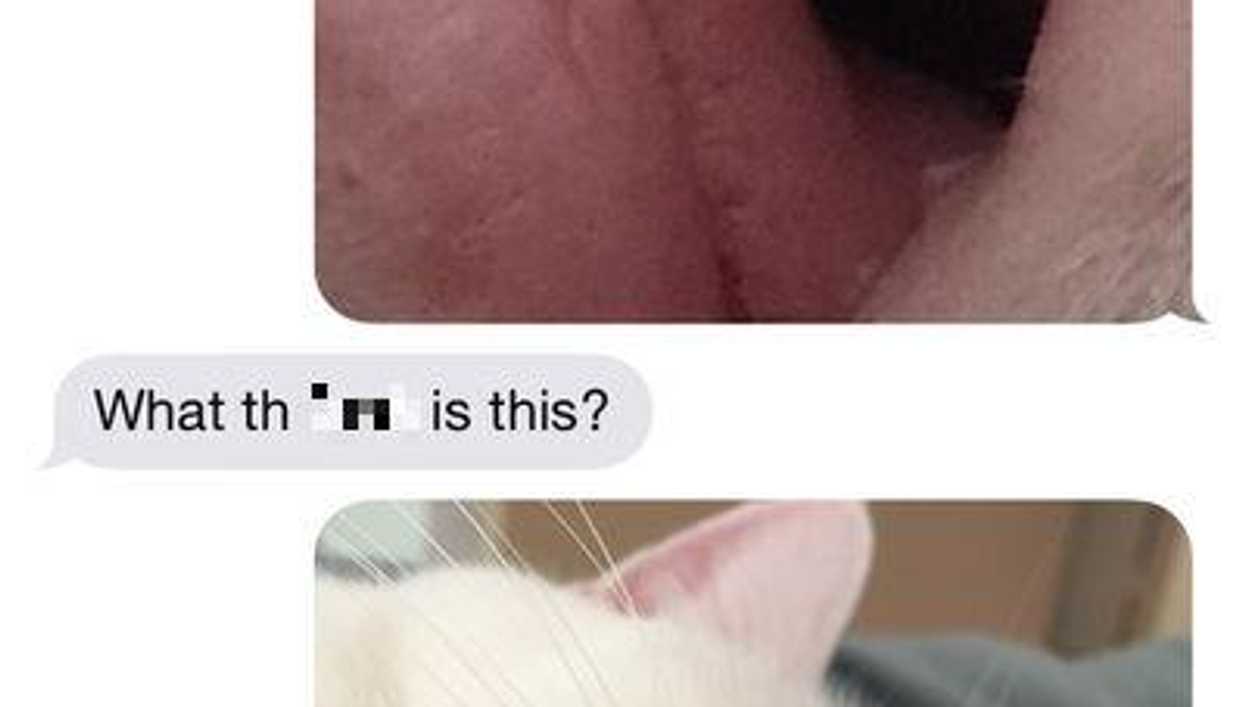 This man likes to really freak his brother out by sending weirdly cropped photos