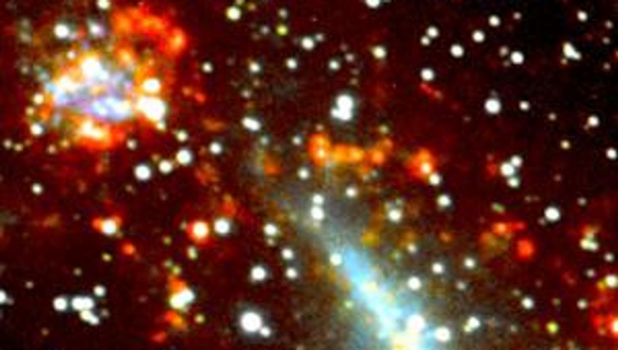 This is what happens when two galaxies collide