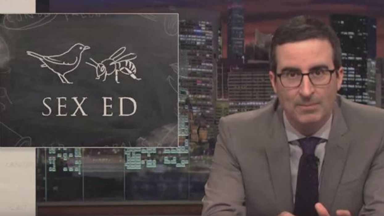 John Oliver got some celeb friends to help him make a sex ed video for America