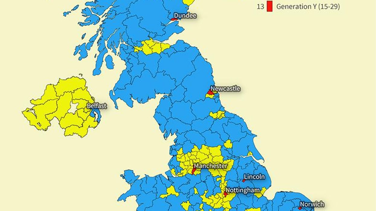The age map of the UK