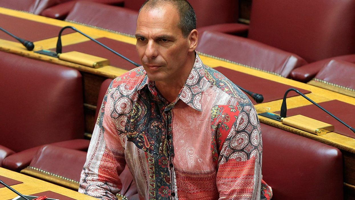 It's Friday and Yanis Varoufakis is wearing a spectacular shirt