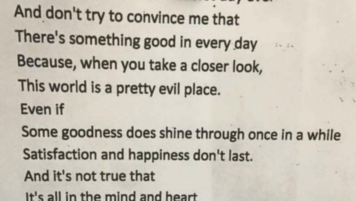The hidden meaning behind this 'sad' poem will blow you away | indy100