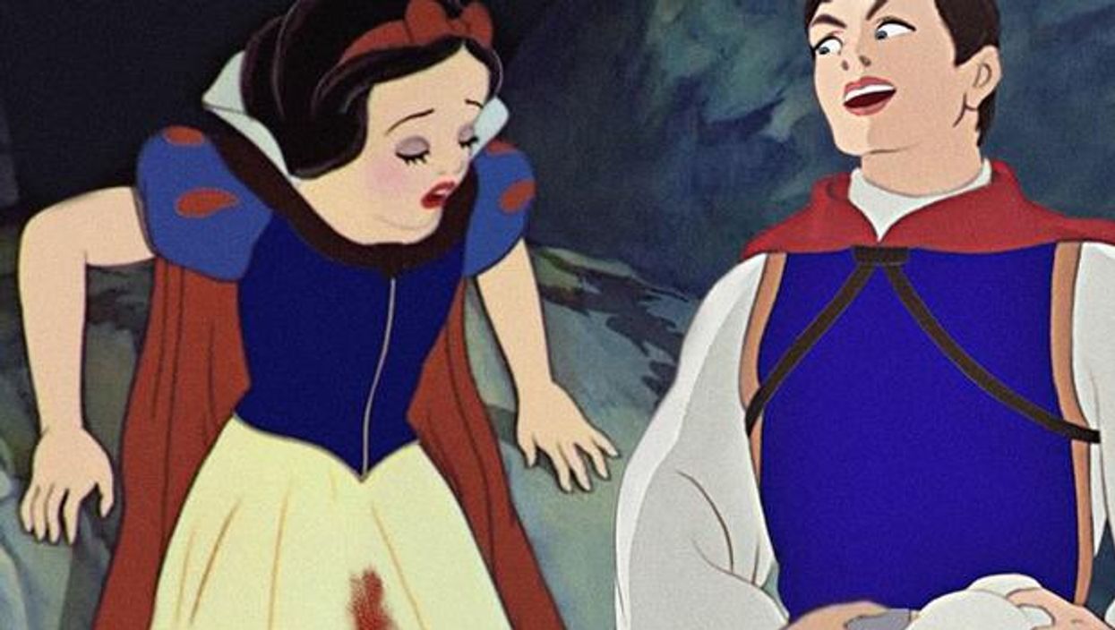 This artist is making an important point about period-shaming using Disney princesses