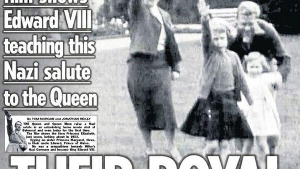 The Express has the perfect explanation for the Queen's 'Nazi salute'