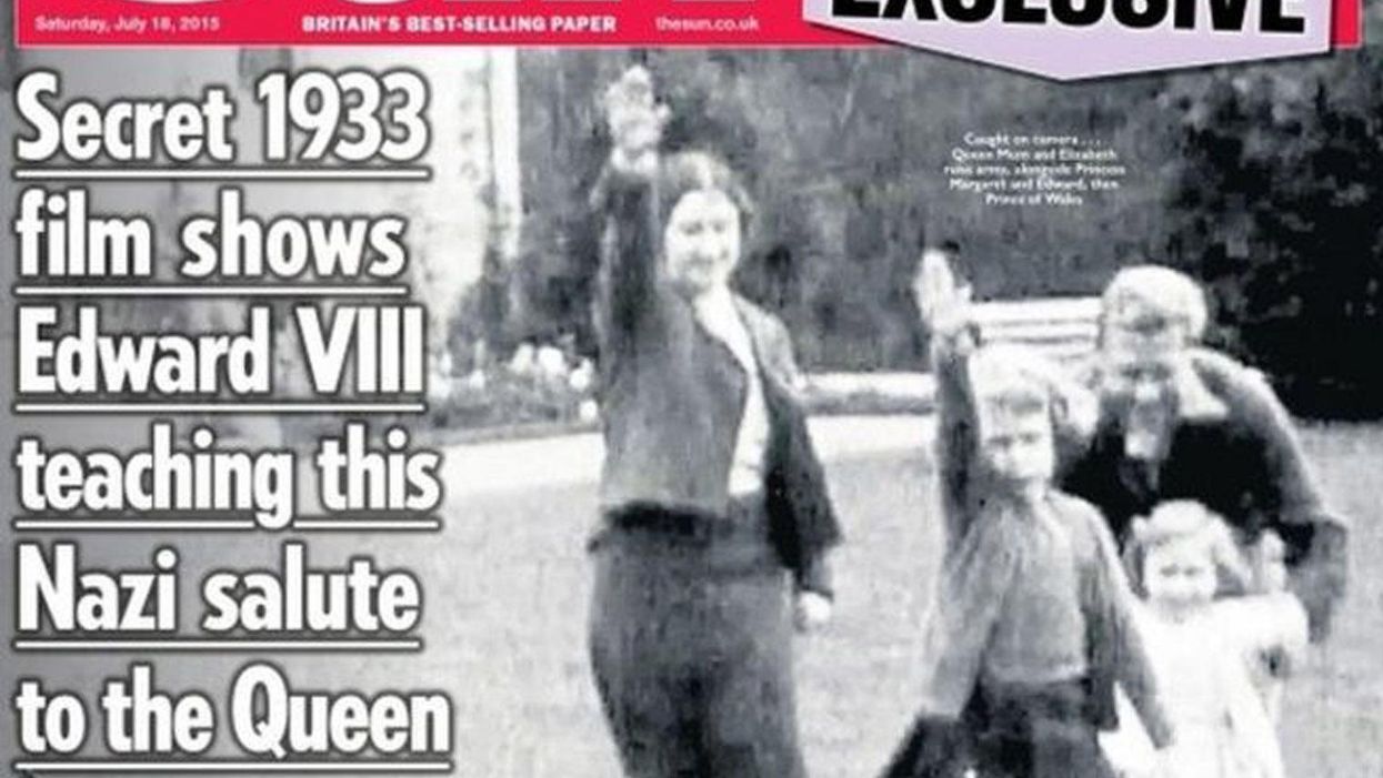 Here are some of the best reactions to The Sun's 'Nazi salute Queen' front page