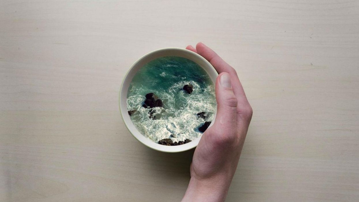 This artist has managed to create the perfect storm in a tea cup