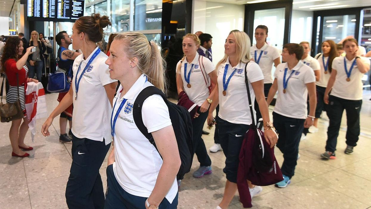 The England women's team were welcomed home with some everyday sexism... from their own FA