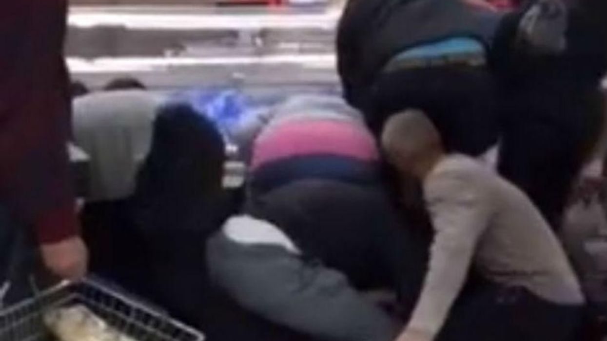 Tesco shoppers filmed fighting over meat in the reduced food section