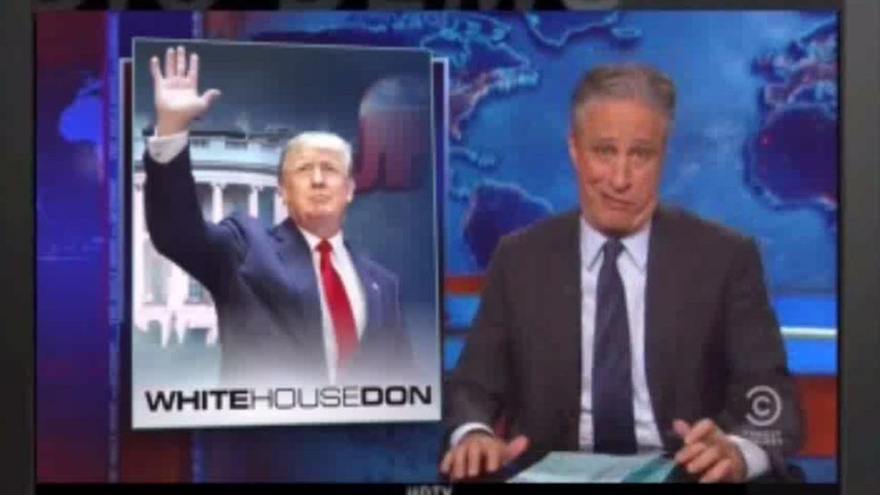Jon Stewart could not be more delighted Donald Trump is running for president