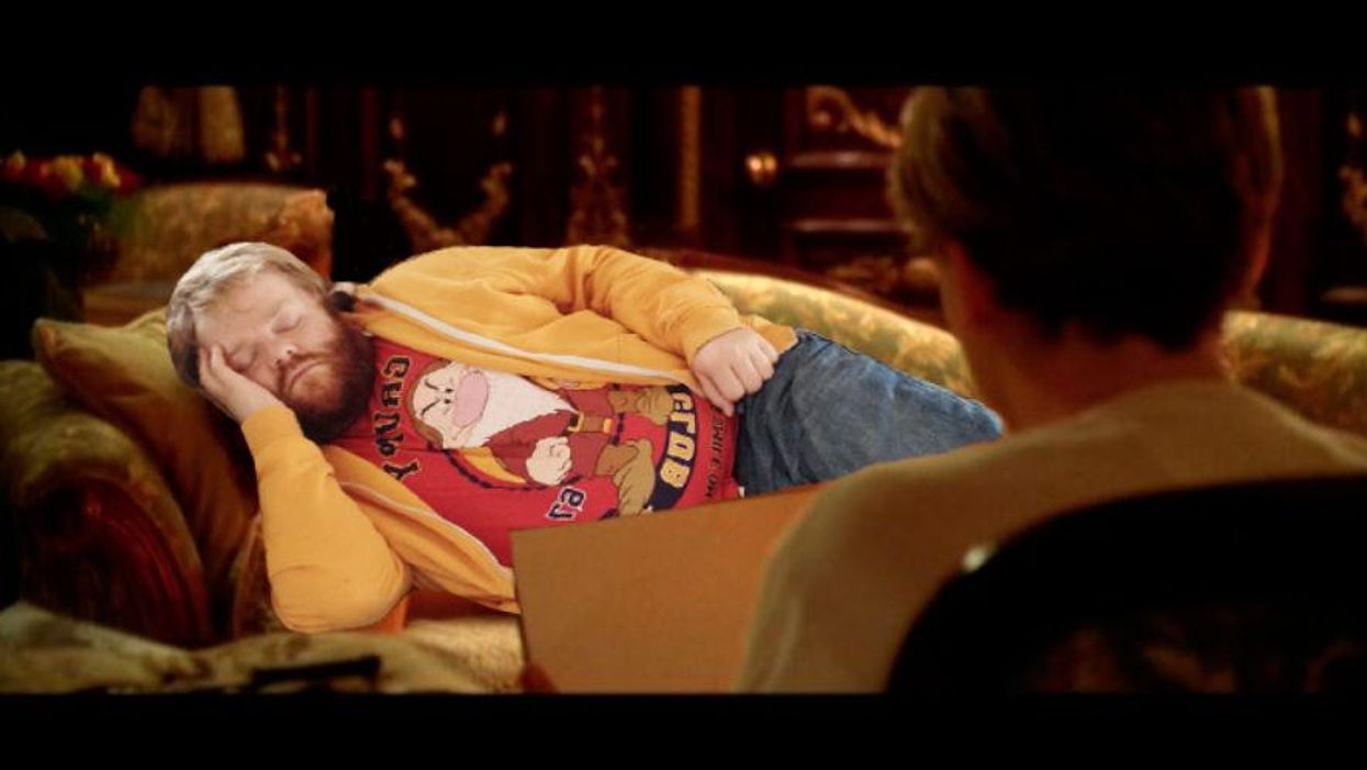 This man went to sleep at work and woke up a meme