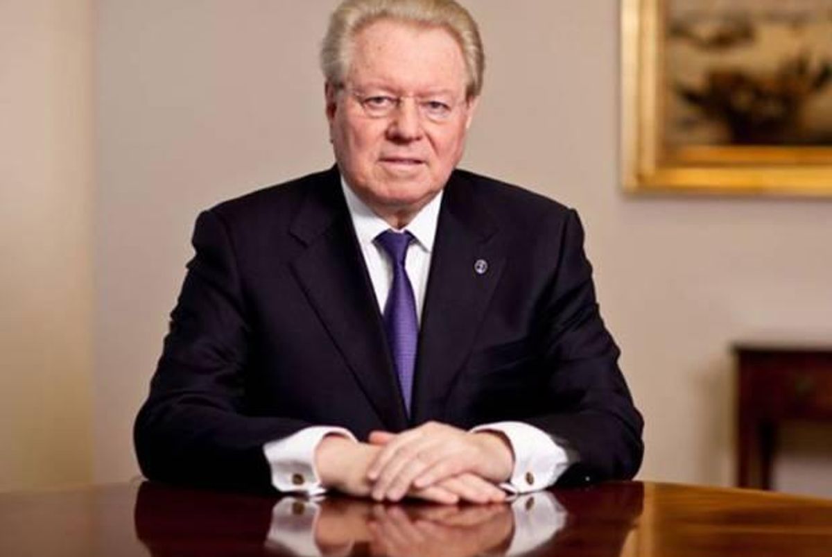 This banker has raised millions for the Conservative party. He's just been knighted