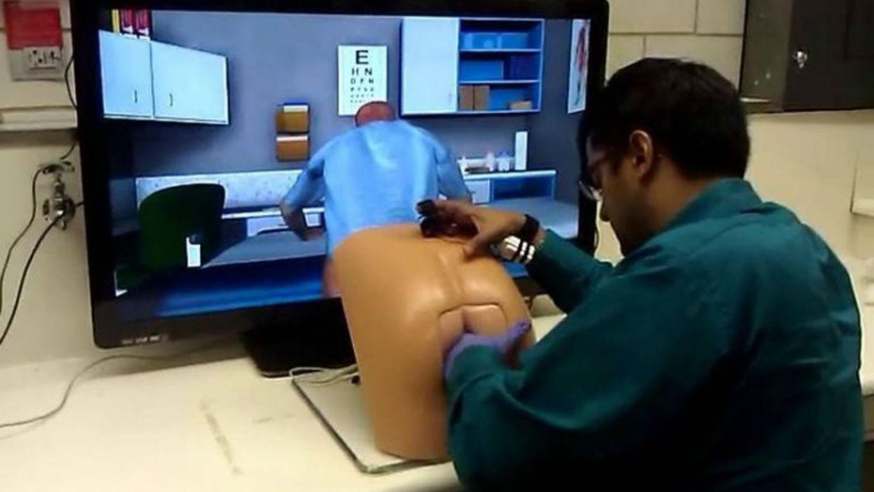 There's a robotic butt to help medical students do prostate exams and its name is Patrick