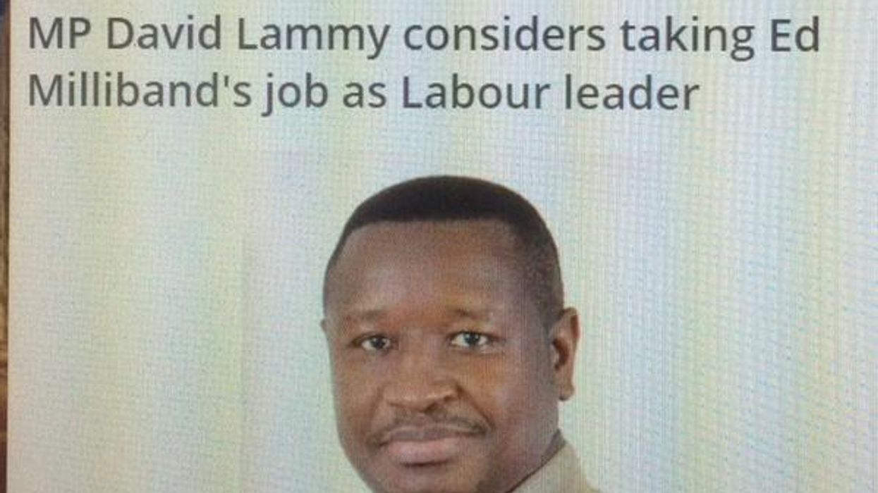 Um... that is not David Lammy