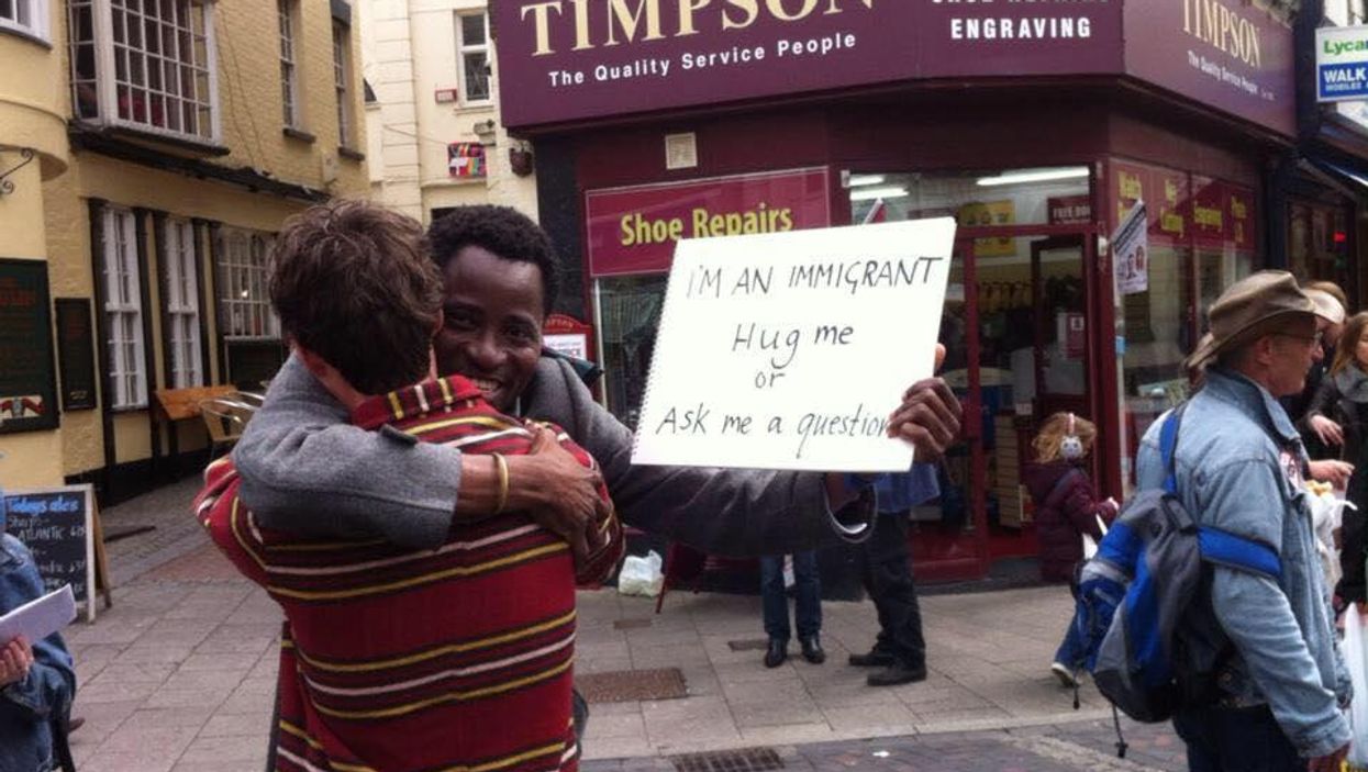 This HIV-positive immigrant is using free hugs to campaign against Ukip