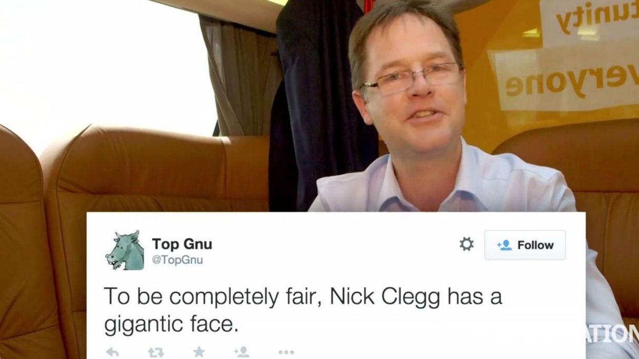 Nick Clegg reading mean tweets about himself is even funnier than it should be