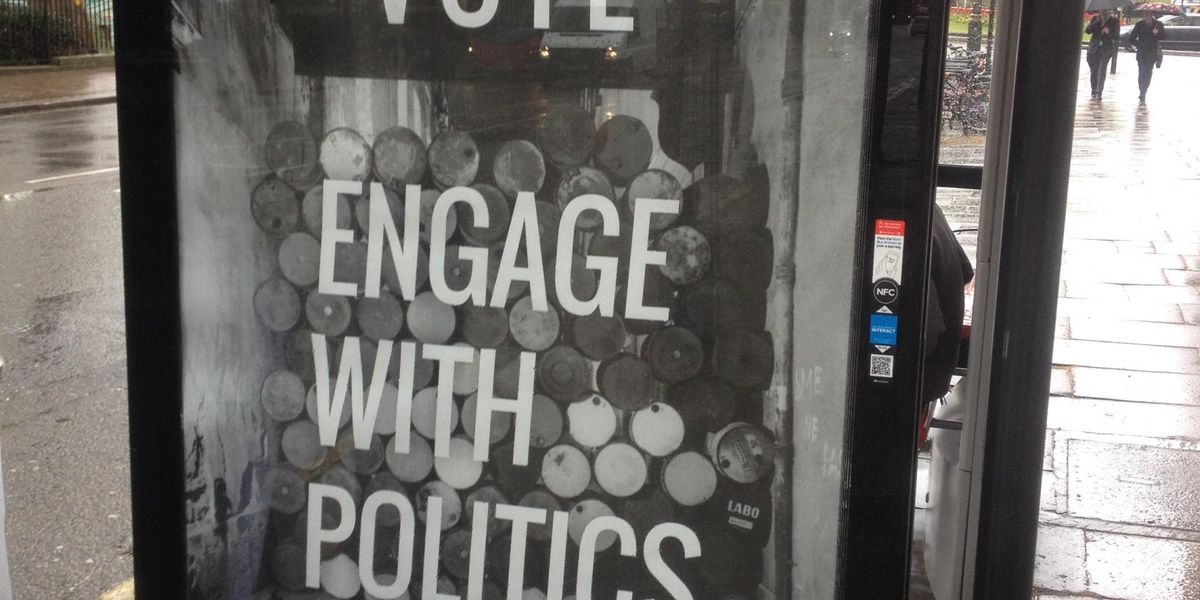 Anti Vote The mystery of how these anti-voting posters ended up in Westminster ...