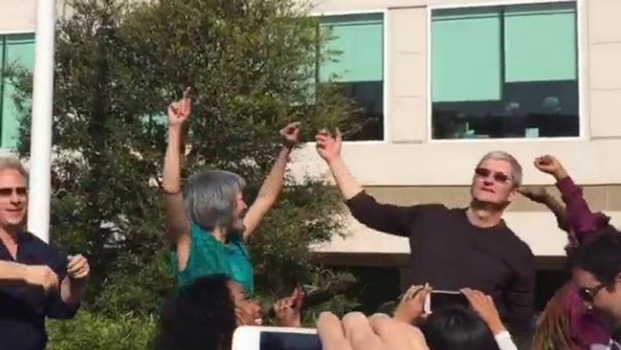 Tim Cook was filmed dad dancing and it really was wonderful