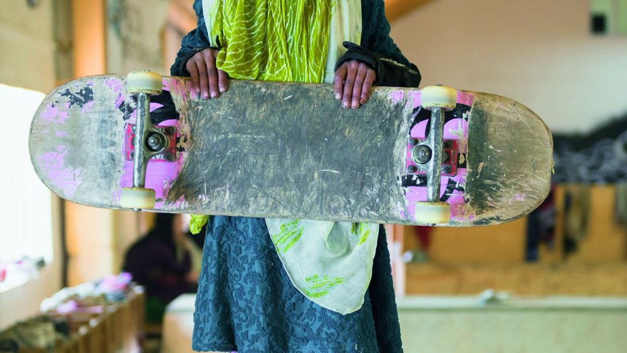 In Afghanistan girls can't ride a bike. But they are allowed to skateboard