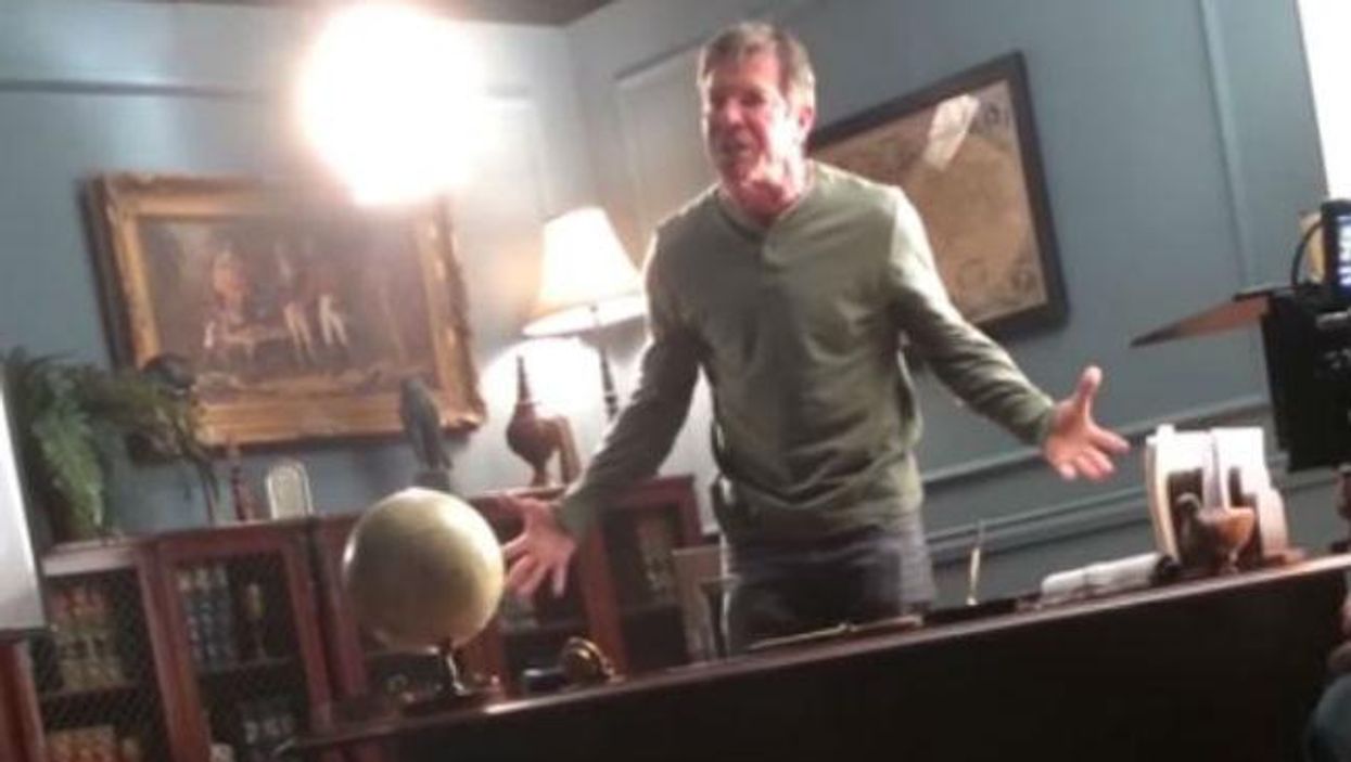 This Dennis Quaid on-set freak-out video is probably too good to be true