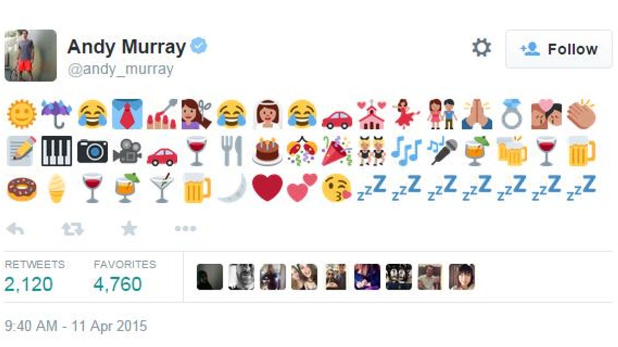 Andy Murray's big day, in one tweet