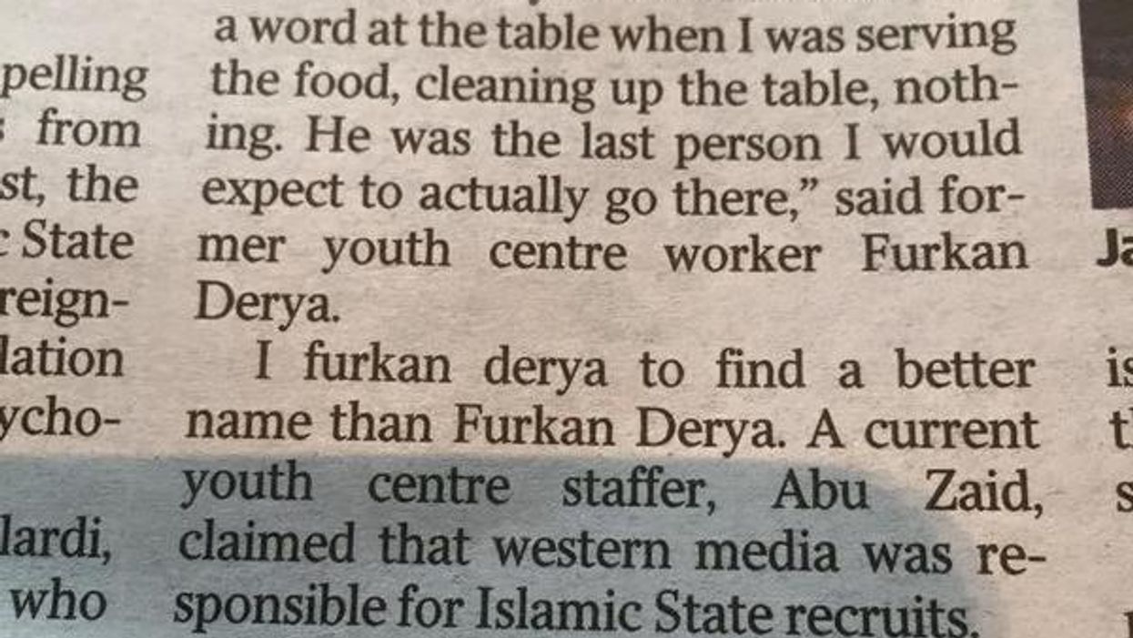 An outrageous newspaper error that probably isn't even an error