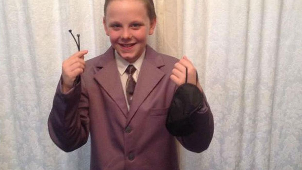 Meet the boy who went to school dressed as Christian Grey