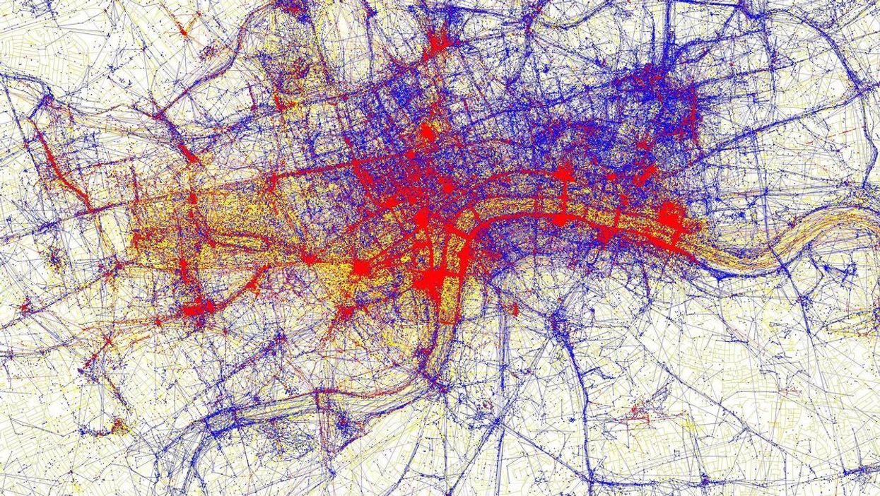 Maps of the world's biggest cities according to tourist photos